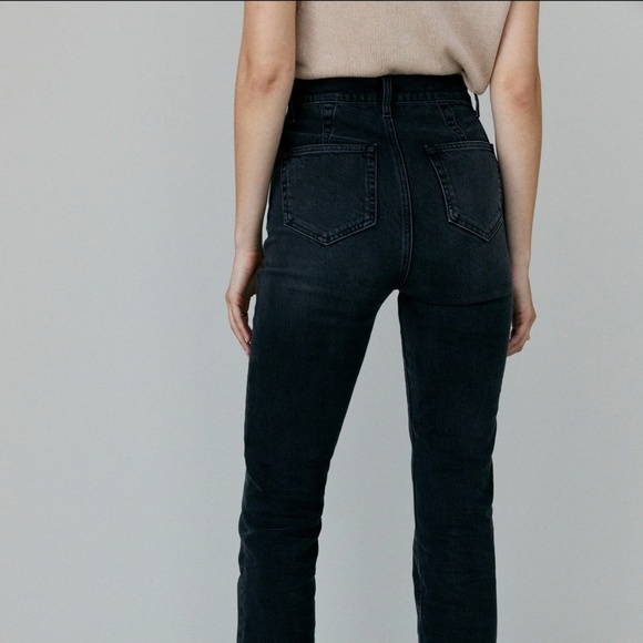 Reformation Peyton Zip Ultra High Rise Bootcut Jeans - size 27- black - Picture 4 of 10